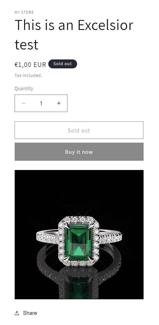 Maverick Excelsior Jewelry Publishing Shopify product page mobile