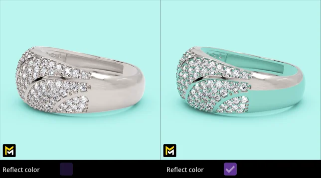 Maverick Excelsior Jewelry Backplate Reflect Color Rings Samples