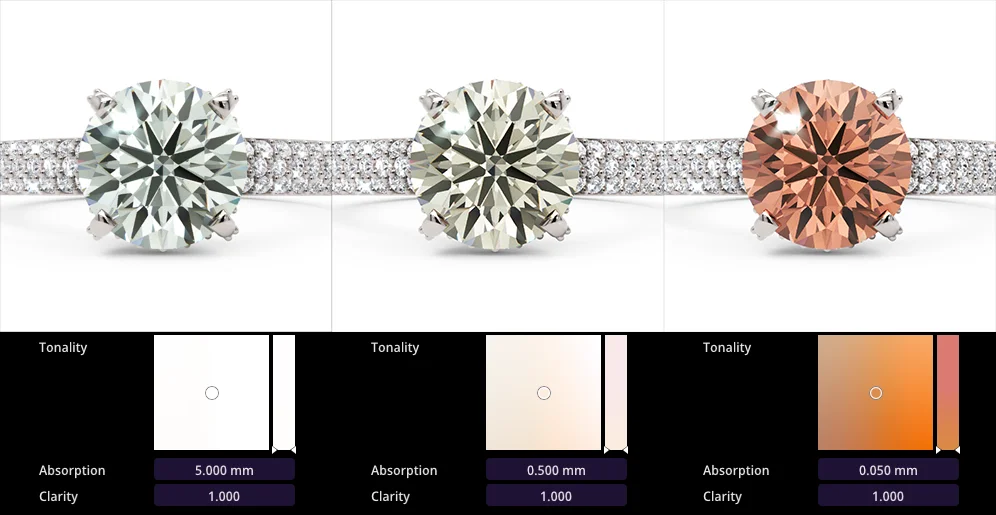 Maverick Excelsior Jewelry Materials Gems Diamonds Color Absortion