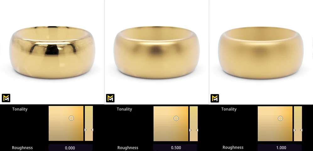 Maverick Excelsior Jewelry Materials Metal White Yellow Rose Gold Platinum Roughness