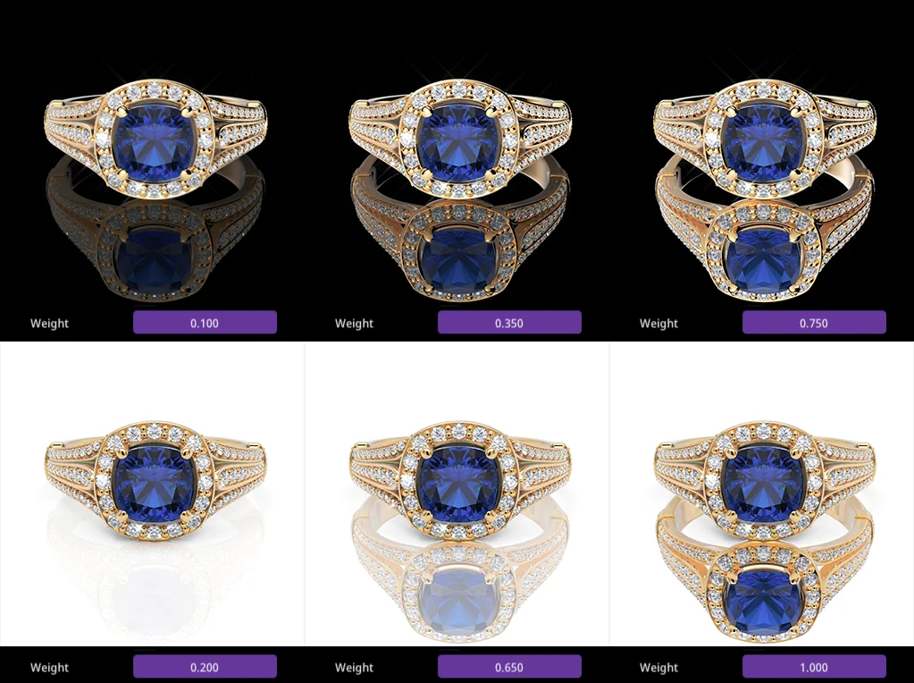 Maverick Excelsior Jewelry Settings Mirror Reflection Samples