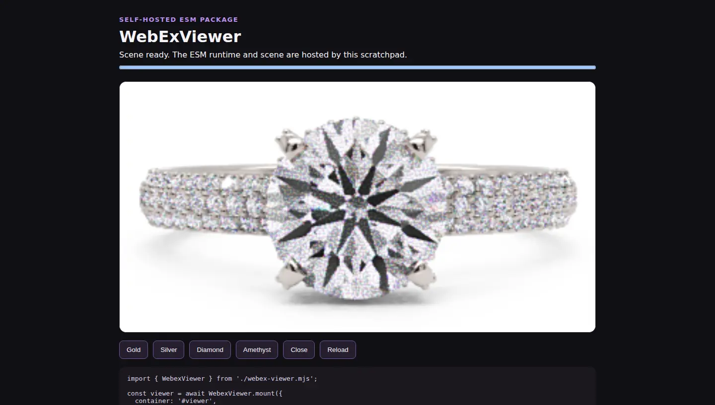 ES module viewer
